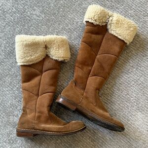 UGG Shearling-Lined Tall Suede Boots‎ – Women’s 6.5